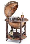 Bacco Bar-Wagen Globus mit mit Vintage-Look und gerumigem Getrnkefach 4 Rollen Edelholz Zoffoli Barglobus Globe World Earth for Drinks